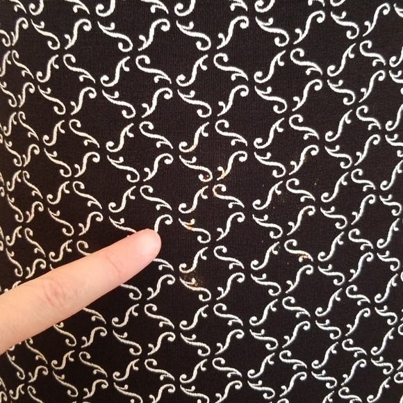 VTG Sexy 90s Blk & White Bodycon Split Maxi Dress - Picture 8 of 8